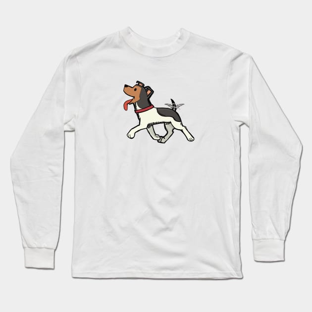 Happy Dog Long Sleeve T-Shirt by Hey Buddy Comics